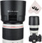 JW LH-83D BLACK Reversible Lens Hood For CANON EF 100-400mm f/4.5-5.6L IS II USM Lens w/ CPL ND Filter Adjustment Window replaces Canon ET-83D + J...