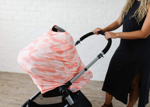 Copper Pearl Multi-Use Cover: Car Seat Covers, Nursing Cover, and Stroller Cover for Sun - Stretchy Fabric, All-Season Use, Stylish Designs, Easy ...