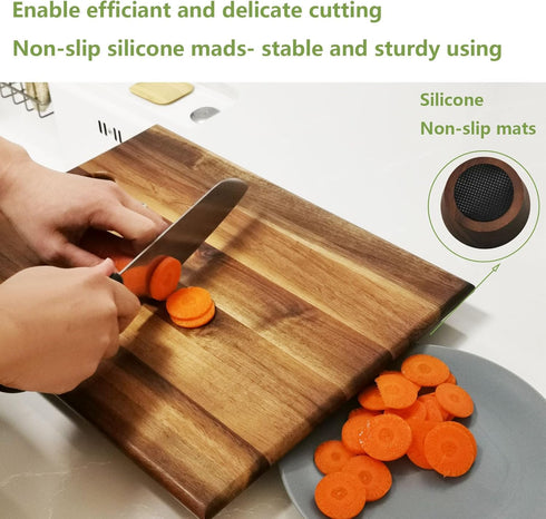 Wooden Cutting Board Feet - wooden chopping board feet with non-slip silicone feet for butcher block cutting board feet silicone Wooden Cutting Bo...