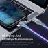 3 in 1 LED RGB USB Charging Cable, USB C, Micro B, and 1 pin for I Products...