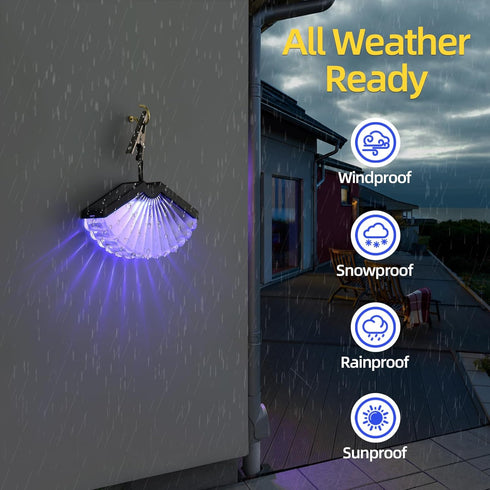 Solar Wall Lights,2 Lighting Modes Solar Fence Lights,Warm White & Color Glow LED Lights, Solar Lights for Garden,Patio,Deck Railing,Pool and Wall...