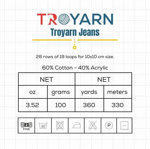 Jeans 60% Cotton 40% Acrylic Amigurumi Yarn,Soft, Fine/Sport (2) for Crochet and Knitting (3 x 3.52 Oz) / (3 x 360 Yd) (11617 - Pink)......