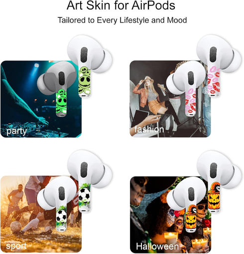 for AirPods Pro Skin, Custom Accessories for AirPods Pro 2nd Generation as Boys and Girls Gift, Smiley Face Sticker Wraps for Earbuds Pro 2 Case C...