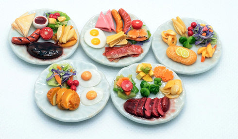 Lovely Mixed 5 Assorted Dollhouse Miniature Food,Tiny Food for Collectibles...