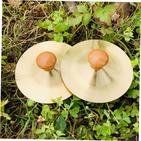 4pcs Children's Percussion Instrument Mini Cymbals Mini Hand Bells Small Cymbals Kids Mini Cymbal Brass Cymbals Copper Cymbals Hand Cymbals Toys M...