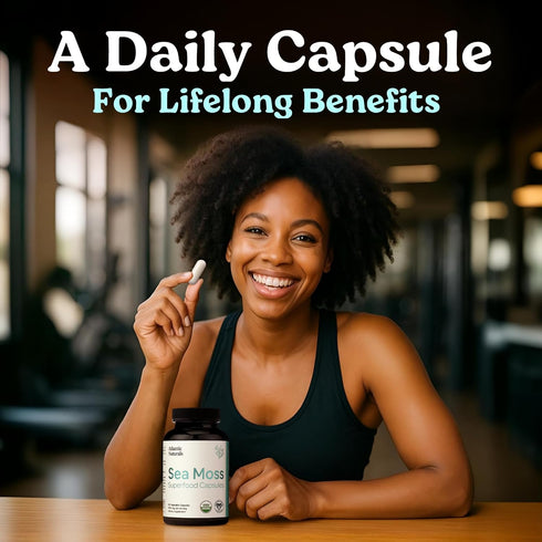 Atlantic Naturals Sea Moss Capsules with Moringa, Ashwagandha, Black Seed Oil, Ginger & Ginseng – Atlantic Sea Moss Supplements for Men and Women ...