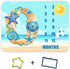 Blue Sea Beach Baby Monthly Milestone Blanket, 48x40in Sun Surfing Starfish Blanket Soft Flannel for Newborn Baby Shower, Baby Growth Chart Photog...