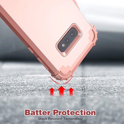 IDweel for Galaxy S10E Case with Tempered Glass Screen Protector, for Galaxy S10E, Hybrid 3 in 1 Shockproof Heavy Duty Protection Hard PC Cover So...