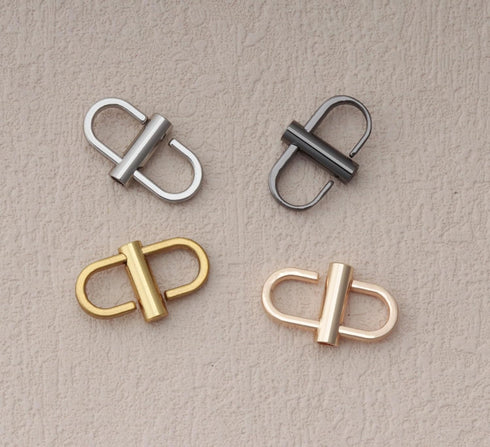 4 Pcs Adjustable Metal Buckles Strap Shorten Clasps Chain Replacement Buckle for Bag...