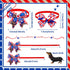 24PCS 4th of July Dog Bow Tie Collar, Independence Day Pet Bow Tie, Adjustable Star Stripe Collar, Patriotic Memorial Day Pet Bow Tie...