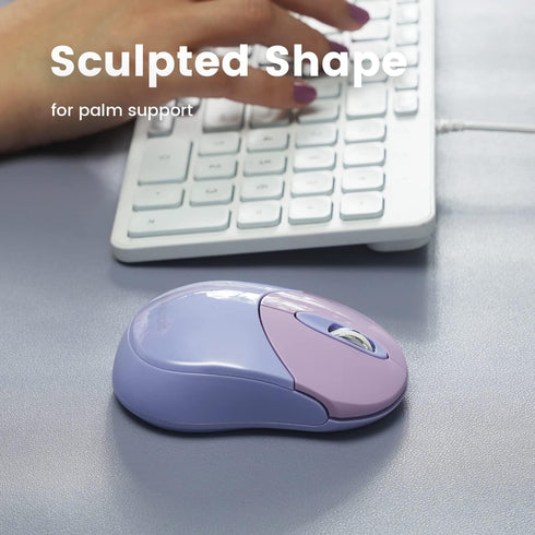 Perixx PERIMICE-802PP Wireless Bluetooth Mouse - Portable Design - Compatible with Windows, iOS, and Android PC, Laptop, Tablet, and Smartphone - ...