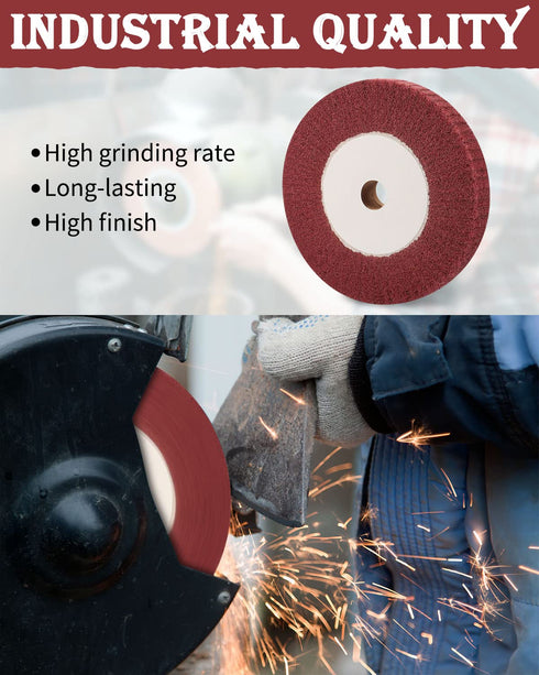 6 Inch Bench Grinder Polishing Wheel, 320 Grit Tight Weave Tough Polishing Burnishing Wheel, Great for Refurbishing Golf Clubs Metal Copper, Perfe...