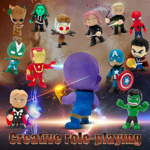 Action Figures, 26 PCS Superhero Adventures Ultimate Superhero Set, Mini Figures Toys Set, Ideal for Easter Eggs, Hero Cake Toppers, Collectibles,...