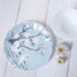 8oz Blue Fine Bone China Coffee Cup with Saucer,Colored Flowers,White Crane Porcelain Tea Cup and Saucer...
