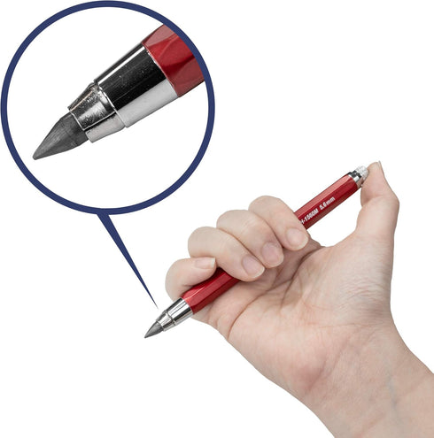 Pacific Arc Premium Red Technical Stainless Steel 5.6mm Clutch Lead Holder...