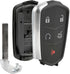 Key Fob Keyless Entry Smart Remote Shell Case & Pad fits Cadillac ATS, CT6, CTS, SRX, XT5, XTS...
