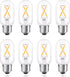 25 Watt Equivalent E26 LED Bulb, Energy Efficient 2W, Warm White 2700K 200lm Dimmable Tubular E26 Edison Light Bulbs T14 T45 LED Bulb for Pendant ...