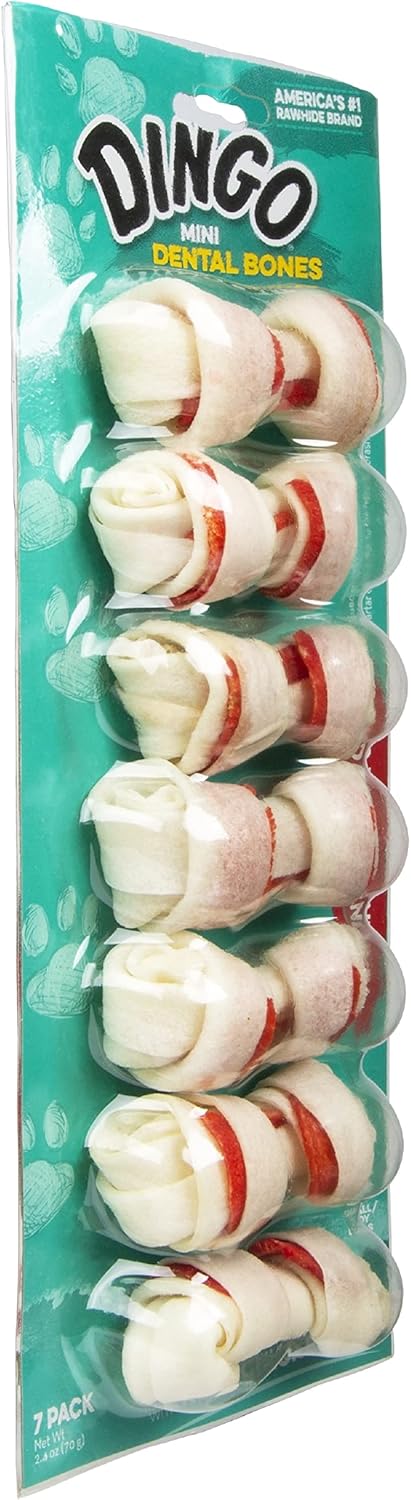 Dingo Dental Bone, Mini, 7-Pack, 3-Ounce...