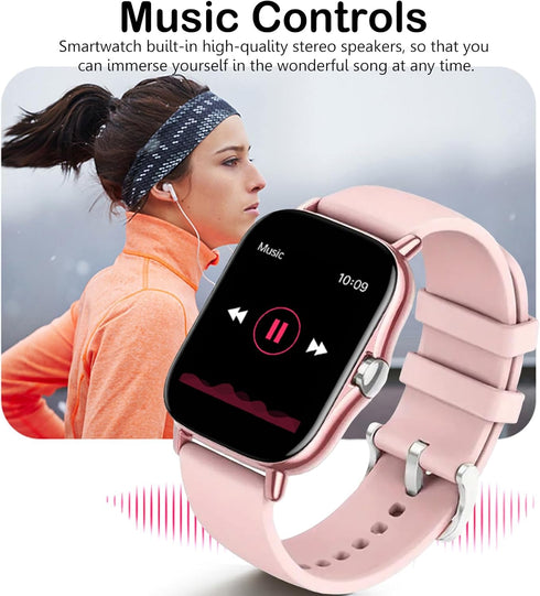 Smart Watch, 1.81" Upgraded Full Touchscreen Smart Watch for Android iPhones with Heart Rate Blood Pressure Monitor, Multiple Sports Fitness Track...