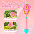 Bubble Wand for Kids, Princess Toys Heart Bubble Machine Blower Maker Outdoor Toy with Light, Party Birthday Gifts Easter Basket Stuffers for 1 2 ...