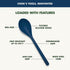 GreenPan Silicone Solid Spoon, Mixing Stirring Serving, Cooking Kitchen Utensil, Flexible Rubber Nonstick Cookware, Rigid Steel Core, Heat-Resista...