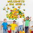 Adduster Bee Bulletin Board - Spring Bulletin Board Decor Sunflower Cutout Set Bee Hive Cutout Bulletin Board for Classroom Walls Bulletin Board K...