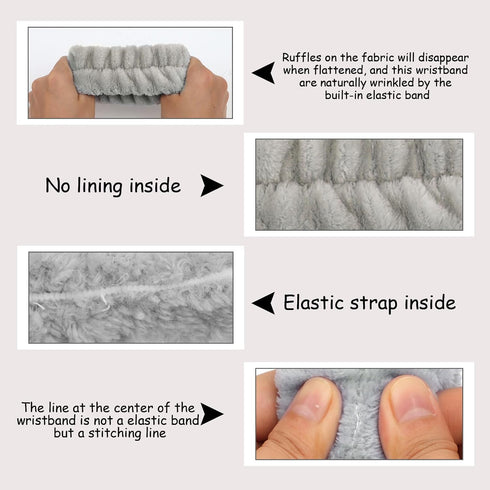 6 Pack Spa Headband and Wrist Washband Set Spa Headband for Washing Face Facial Headband Makeup Headband Face Washing Wristbands Skincare Headband...