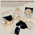 Soft Large Satin Dust Covers Drawstring Bag 5 Pack Silky Fabric For Wigs Purses Handbags Protection Bras Cloth Oganizer (champagne, 13.8x15.8''/35...