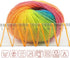 2 Skeins Rainbow Soft Yarn 100% Wool Gradient Multi Color Yarn for Crocheting Knit Total Length 180m×2(196yds×2,50g×2)-11......