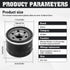Oil Filter Replacement for Yamaha Raptor 660R YFM660R Grizzly YFM700 YFM700F Kodiak YFM700K Vstar 1300 XVS1300 2007-2012 Kymco MXU 700i Kymco Xcit...
