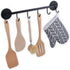 6 Hooks Magnetic Utensil Holder Untensil Rack Tool Hanger Organizer for Refrigerator, Metal Cabinet, Metal Stove, Grill, BBQ...
