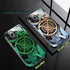 Compatible iPhone 14 Case Colorful Glowing Tempered Glass Back Cover Bumper Shockproof?for Cool Women and Trendy Men?for iPhone Luminous Case for?...