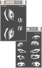 CrafTreat Eye Stencils for Painting on Wood - Beautiful Eyes and Expressing Eyes - 2 Pcs - Size : A4 (8.3 x 11.7 Inch) - Eye Stencils for Painting...