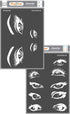 CrafTreat Eye Stencils for Painting on Wood - Beautiful Eyes and Expressing Eyes - 2 Pcs - Size : A4 (8.3 x 11.7 Inch) - Eye Stencils for Painting...