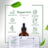 HBNO® California Bottled Organic Peppermint Essential Oil (Mentha Piperita) 4 fl oz (120ml) - USDA Certified Organic Peppermint Oil for Hair - Per...