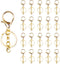 20sets Golden Lobster Claw Clasps Hook with Flat Split Keychain Ring with Swivel Trigger Clip with Little Lobster Clasp for DIY Craft Jewelry Maki...