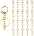 20sets Golden Lobster Claw Clasps Hook with Flat Split Keychain Ring with Swivel Trigger Clip with Little Lobster Clasp for DIY Craft Jewelry Maki...