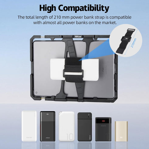 Nitze Power Bank Strap, Power Bank Holder, Power Bank Mount with 1/4" Screws for Camera and Monitor Rigs - N22-C1......