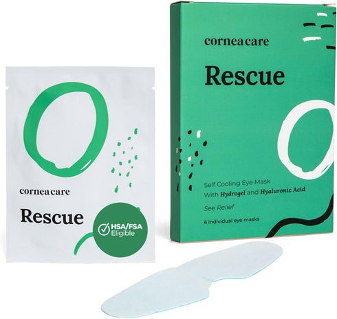 | Rescue Hydrogel Self Cooling Compresses | Eye Cooling Pads | Cooling Eye Patches | Cooling Eye Masks | Cold Eye Masks for Puffy Eyes | 6 Count |...