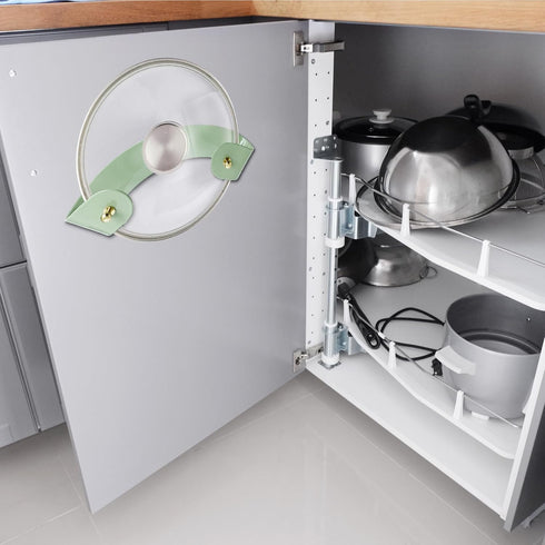 Pot Lid Holder - Pot Lid Organizer Inside Cabinet Wall Mount Metal Durable Pot and Pan Lid Storage for Kitchen...