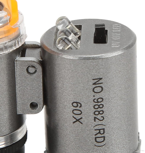 Mini Microscope, 60x Portable Handheld USB Microscope Camera, Telescopic Design, Wide Irradiation Range(9882(RD) Silver)...
