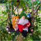 Garden Gnome Outdoor Statue, Resin Gnome Figurine with Squirrel Reading Book Hanging Decor, Resin Farmhouse Animal Hammock for Holiday Patio Yard ...