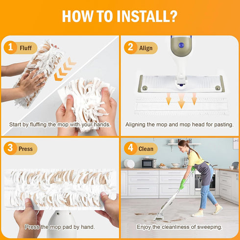 12 Pack Disposable Mop Refill Pads for Swiffer Powermop Wood Mopping Pad Refills, Wood Floor Cleaning Power Mop Pads Replacement Wood Floor Mop Pa...