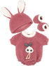 AISITE 18-20 Inch Baby Doll Clothes - 3 Piece Pink Romper, Bunny Hat and Socks Set for Reborn Baby Girl (Dolls NOT Included)...