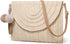 Straw Shoulder Bag Straw Clutch Women Hand-woven PomPom Straw Crossbody Bag Summer Beach Envelope Purse Wallet...