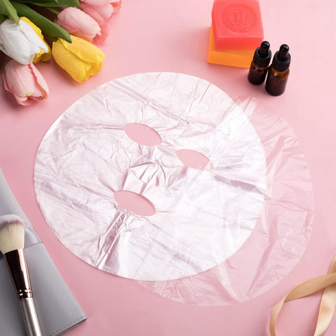 PAGOW 600 Sheets Facial Mask Preservative Disposable, Plastic Thin Face Mask Skin Care, DIY Clear Face Mask Paper Beauty Sheets for Face Skincare ...