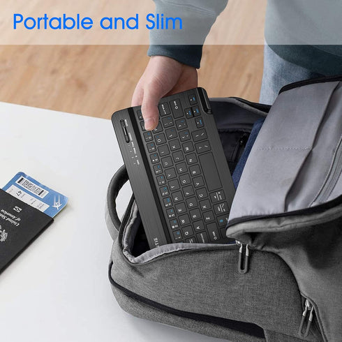 Fintie 7-Inch Ultrathin (4mm) Wireless Bluetooth Keyboard for iPad Samsung Tablet, iPhone Smartphone, iOS, Android Tablets Phone...