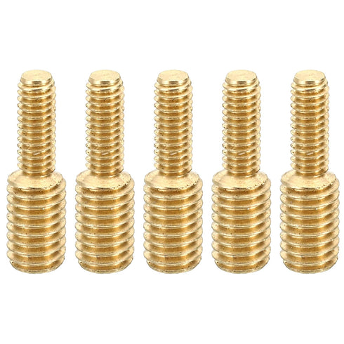 PATIKIL M4x10mm to M6x10mm Double End Threaded Stud Screw Bolt, 5 Pack Brass Rod Bolts Thread Reducer Adapter for Furniture Fastener, Hardware Con...