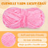 100g Chenille Yarn, Blanket Yarn for Knitting, Soft Chenille Yarn, Crochet Yarn for DIY Craft, Making Sweater, Hat, Blankets (Pink)......