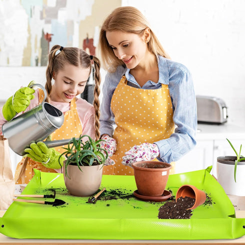 Repotting Mat, Waterproof Potting Mat for Indoor Plant Transplanting and Dirt Control, Pots for Plants,Plant Gifts,Gardening Gifts for Women and M...